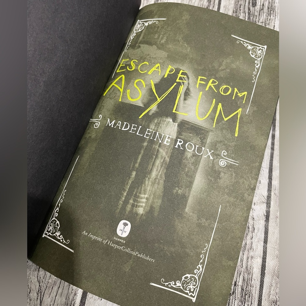 Escape from Asylum Novel by Madeleine Roux Hard Cover Book Fiction No Slip Cover